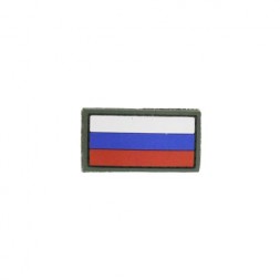 Патч ПВХ &quot;Флаг России&quot; 25х45мм (олива)