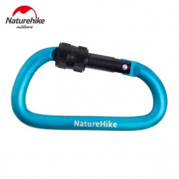 Карабин Naturehike d-type 8cm с блокировкой NH15A008-D (Blue)
