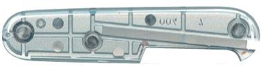 C.3607.T4 Задняя накладка для ножей VICTORINOX 91 мм, пластиковая, полупрозрачная серебристая
