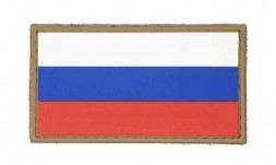 Патч ПВХ &quot;Флаг России&quot; 50х90мм (койот)