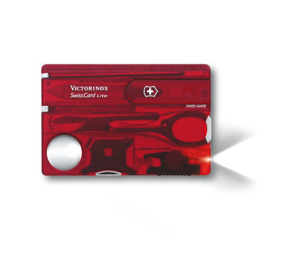 SwissCard Lite Victorinox 0.7300.T red trans