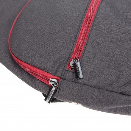 Рюкзак TORBER с одним плечевым ремнем, чёрный/бордовый, полиэстер 300D (ткань катионик), 33 х 17 х 6 см (T062-BRD)