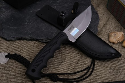Нож Кизляр Караколь 015301 (Stonewash, эластрон, кожа)