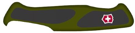 C.9534.C1 Передняя накладка для ножей VICTORINOX 130 мм, нейлоновая, зелёно-чёрная