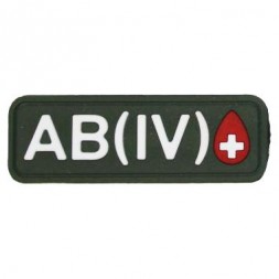 Патч ПВХ &quot;Группа крови AB (IV) Rh+&quot; (олива)