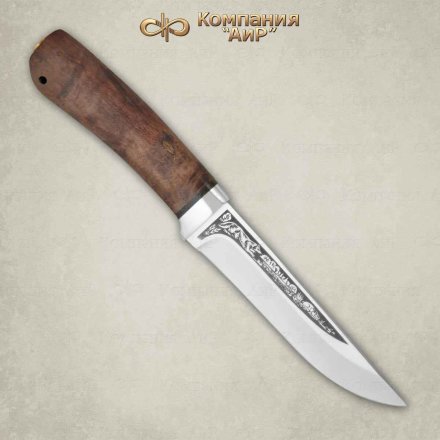 Нож АиР Лиса 95х18 стаб. карельская береза, алюминий