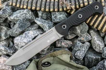 Нож Kizlyar Supreme MAXIMUS AUS-8 TW G10-BH Black (TacWash, G10 Black Handle, Black MOLLE Sheath)