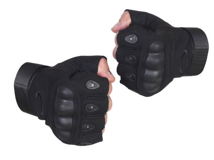 Перчатки без пальцев Hard Knuckle, черный (Китай)