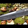 Нож Kizlyar Supreme Alpha Serrated D2 SWS (Stonewash, Серрейтор, Черная рукоять)