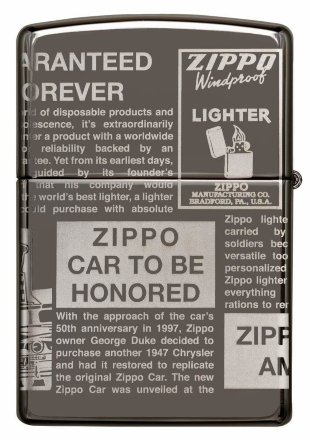 Зажигалка ZIPPO 49049 Zippo Newsprint Design
