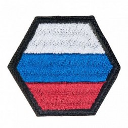 Патч Флаг РФ (45х52 мм) (Черный)