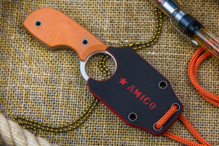 Нож Kizlyar Supreme AMIGO Z D2 S G10-ORGH (Satin, G10 Orange Handle)