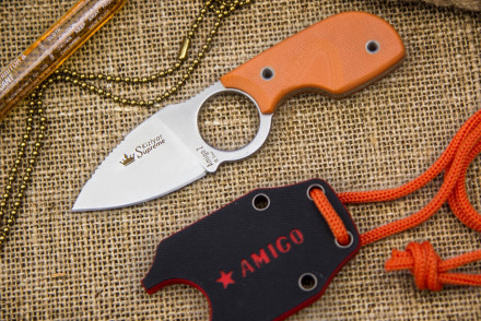 Нож Kizlyar Supreme AMIGO Z D2 S G10-ORGH (Satin, G10 Orange Handle)