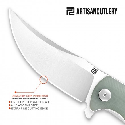 Нож складной Artisan Cutlery 1845P-NTG Arroyo (G10, сталь AR-RPM9)