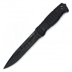 Нож Кизляр Витязь 95Х18 024365 (Стоунвош черный, Эластрон черный)