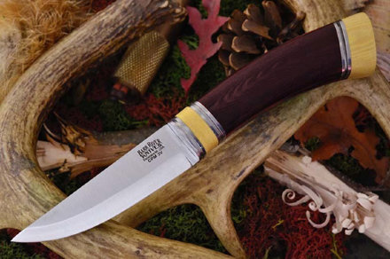 Нож Bark River Scandi Maroon Linen Micarta Ivory Spacer CPM-3V