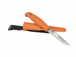 Нож Кизляр РФ 015308 (Стоунвош серый, Эластрон оранжевый)