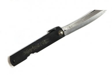 Нож складной Higonokami Nagao Kanekoma 80 мм San Mai черная рукоять