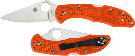 Нож складной Spyderco C11FPOR Delica 4 Flat Ground Orange