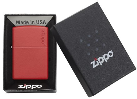 Зажигалка ZIPPO 233ZL Zippo Logo Red Matte