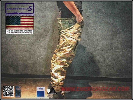 Брюки EmersonGearS Fashion Ankle banded pants-BK zip-MCBK