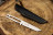 Нож Kizlyar Supreme Aggressor mini N690 SW LS (StoneWash, Leather Sheath)
