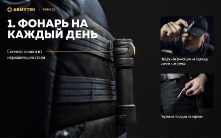 Фонарь Armytek Prime C2 Magnet USB Белый