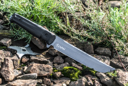 Нож Kizlyar Supreme SENPAI PGK TW BKH PS (TacWash, Black Kraton Handle, Polyamid Sheath)
