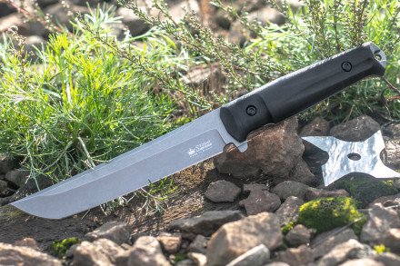 Нож Kizlyar Supreme SENPAI PGK TW BKH PS (TacWash, Black Kraton Handle, Polyamid Sheath)