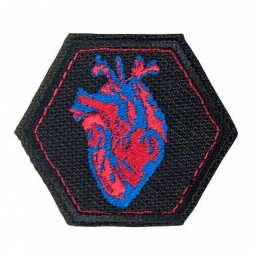 Патч Сердце (45х52 мм) (Черный)