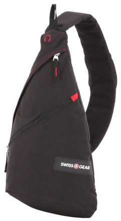 Рюкзак однолямочный SWISSGEAR черный/красный 7 л (SA18302130)