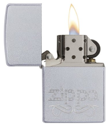 Зажигалка ZIPPO 24335 Scroll Satin Chrome - Zippo
