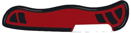 C.8330.C2 Задняя накладка для ножей VICTORINOX 111 мм, нейлоновая, красно-чёрная