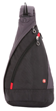 SA1092230 Рюкзак SWISSGEAR с одним плечевым ремнем, черный/серый, 25x15x45 см, 7 л