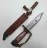 Штык-нож сувенирный АК-74М (6х4) корич. рук. и ножны, мет.пятка (ШНС-001)