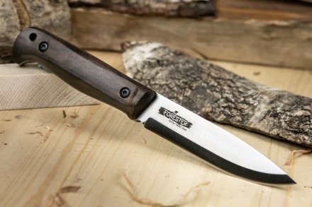 Нож Kizlyar Supreme Forester N690 (Satin, Walnut Handle, Leather Sheath)