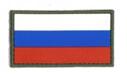 Патч ПВХ &quot;Флаг России&quot; 50х90мм (олива)