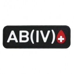 Патч ПВХ &quot;Группа крови AB (IV) Rh+&quot; (черный)