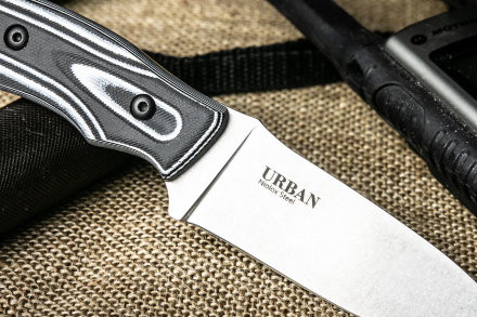 Нож Kizlyar Supreme Urban Niolox (StoneWash, G10 Black-White Handle, Kydex Sheath)