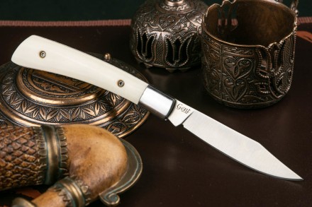 Нож складной Kizlyar Supreme Gent 440C S (Сатин, Кость)
