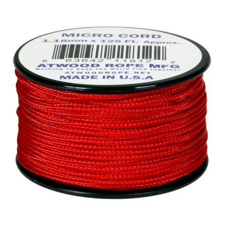1.18mm x 125ft Micro Cord - Red (38 метров)