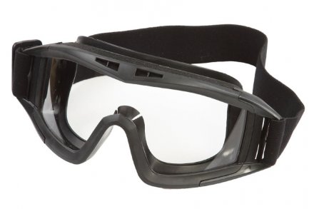 Тактические очки Гром черные (прозрачная линза)