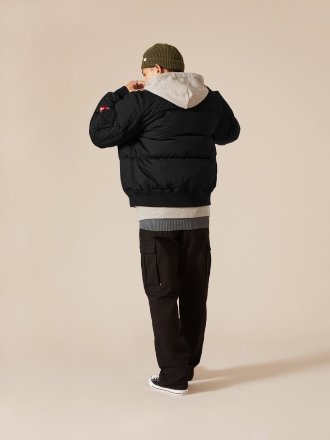 Куртка БОМБЕР MA-1 QUILTED (Black) Alpha Ind.