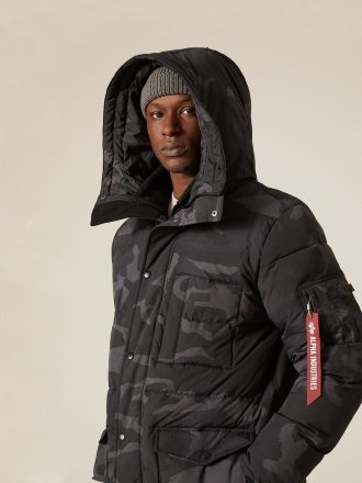 Парка N-3B QUILTED (Black Woodland Camo) Alpha Ind.