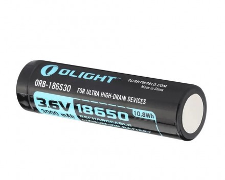 Аккумулятор Li-ion Olight HDC ORB-186S30 18650 3,7 В. 3000 mAh