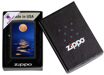 Зажигалка ZIPPO 49810 Full Moon Black Light Design