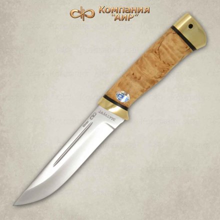 Нож АиР Бекас 100х13M карельская береза/латунь
